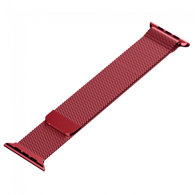 Apple Watch Band 42-44-45mm Milanese Loop Strap - 2-Pack Red 
