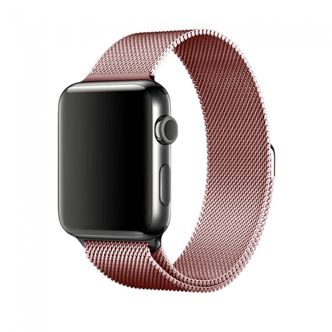 Apple Watch Band 42-44-45mm Milanese Loop Strap Henlein Series by Margoun - Rose Gold