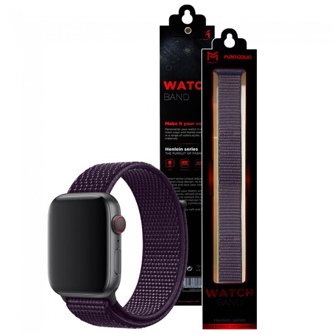 Apple Watch 42 44 45mm Nylon Sport Loop Band Henlein Series by Margoun Indigo GSMprice