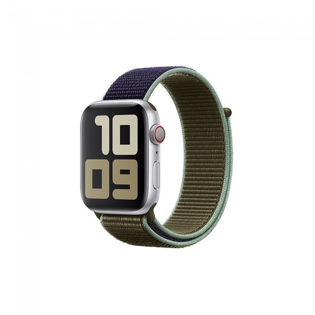 Apple Watch Band 42-44-45mm Nylon Sport Loop Strap Henlein Series by Margoun - Khaki Blue