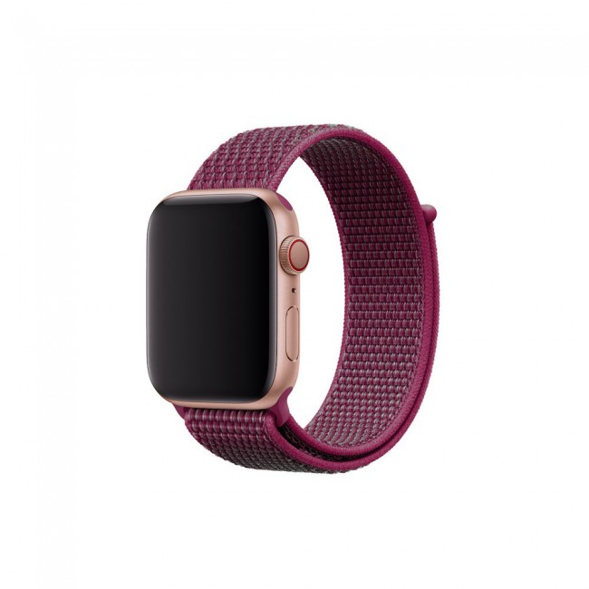 Apple Watch Band 42-44-45mm Nylon Sport Loop Strap Henlein Series by Margoun - Maroon Red