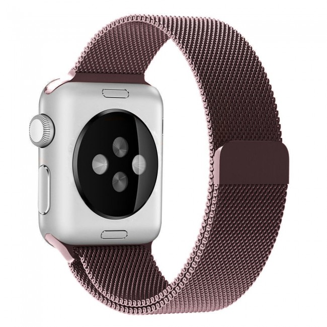 Margoun Apple Watch Band 38-40-41mm Milanese Loop Strap Henlein Series - Brown Gold