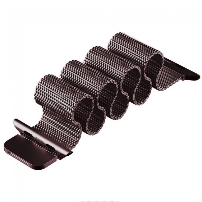 Margoun Apple Watch Band 38-40-41mm Milanese Loop Strap Henlein Series - Brown Gold