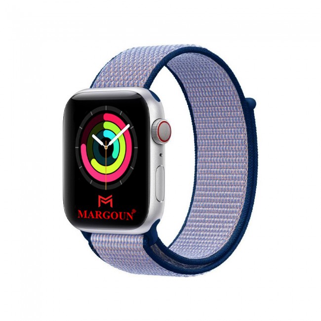 Apple Watch Band  38-40-41mm Nylon Sport Loop Strap Henlein Series by Margoun - Purple Blue