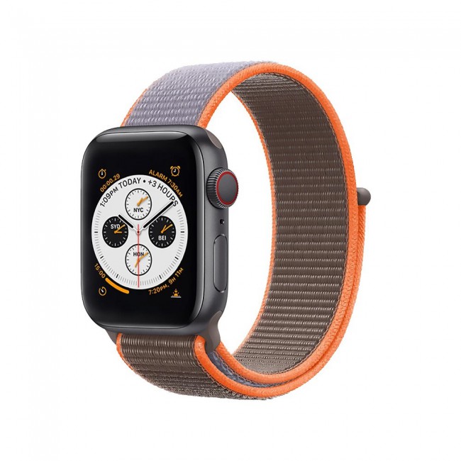 Apple Watch Band 38-40-41mm Nylon Sport Loop Strap Henlein Series by Margoun - Brown Vitamin C
