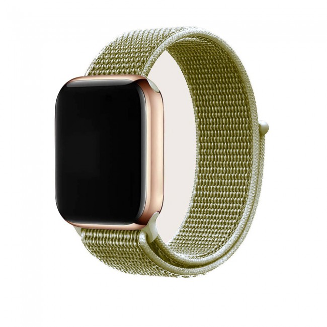 Apple Watch Band 38-40-41mm Nylon Sport Loop Strap Henlein Series by Margoun - Olive Green