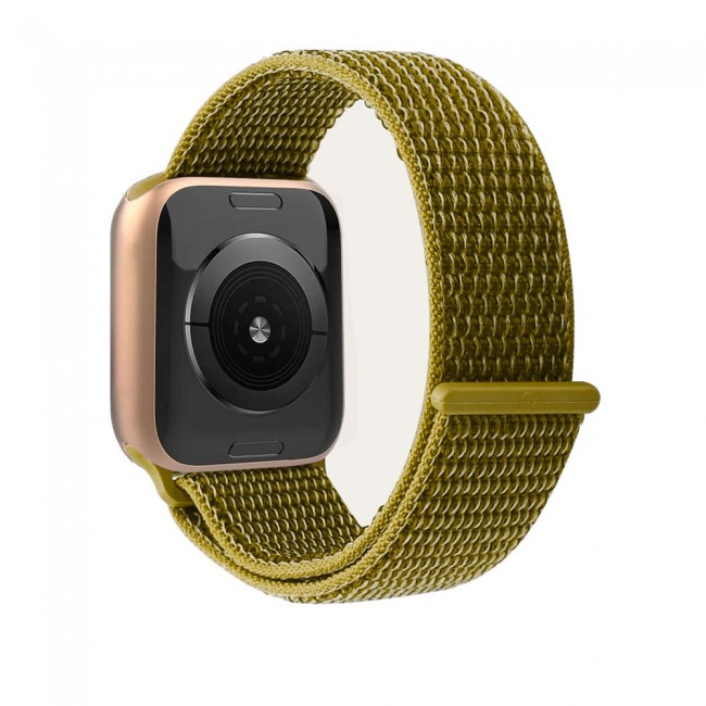 Apple Watch Band 38-40-41mm Nylon Sport Loop Strap Henlein Series by Margoun - Olive Green