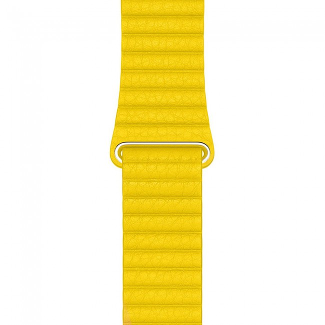 Apple Watch Band 38-40-41mm Leather Loop with Magnet Lock Henlein Series by Margoun - Yellow