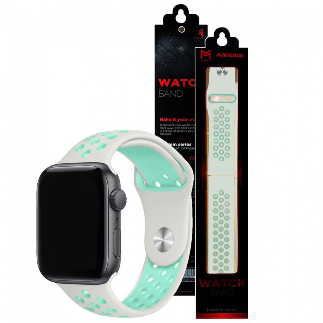 38 40 41mm Silicone Band for Apple Watch Henlein Series by Margoun
