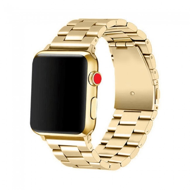 Apple Watch Band 38-40-41mm Buckle Stainless Steel Strap Henlein Series by Margoun - Gold