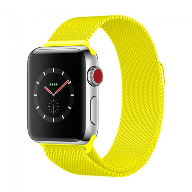 Apple Watch Band 42-44-45 mm Milanese Loop Strap Henlein Series by Margoun - Yellow