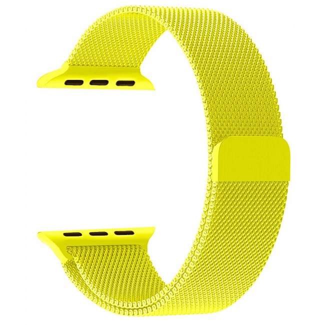 Apple Watch Band 42-44-45 mm Milanese Loop Strap Henlein Series by Margoun - Yellow