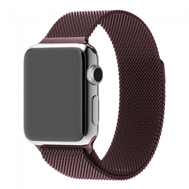 Apple Watch 42 44mm Milanese Loop Band Henlein Series by Margoun Brown Gold GSMprice