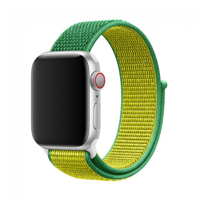 Apple Watch Band 42-44-45mm Nylon Sport Loop Strap Henlein Series by  Margoun Green