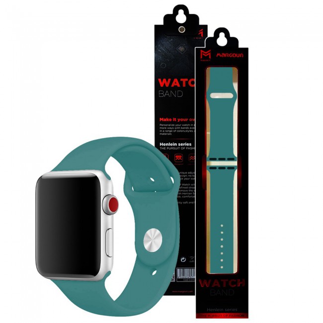 Apple Watch Band 42 44 45mm Strap Soft Silicone Sport Band Pine
