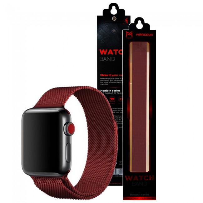 Apple Watch 42 44 45mm Milanese Loop Band Henlein Series Dark