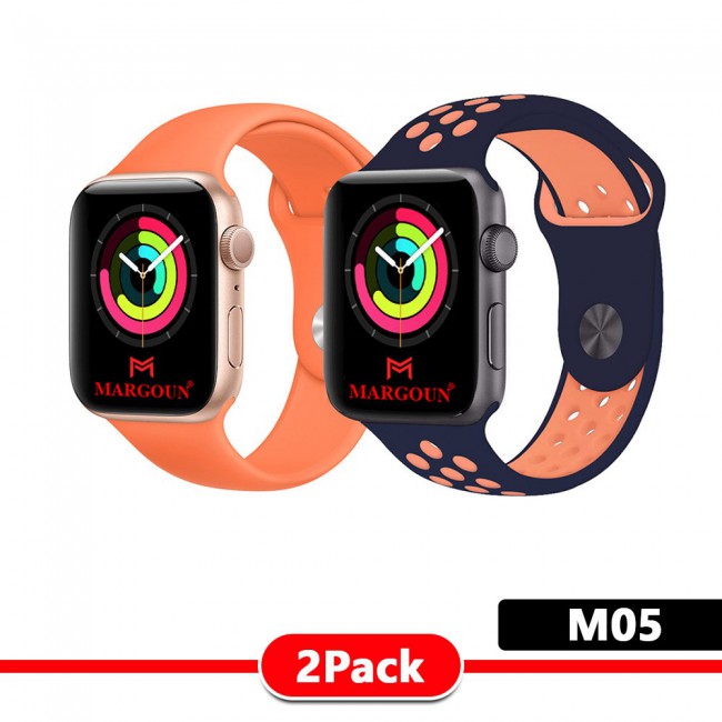 2Pack Apple Watch Band Soft Silicone and Nike Design 42 44 45mm 38