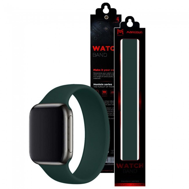Apple Watch 38 40 41mm Elastic Silicone Solo Loop Band Dark