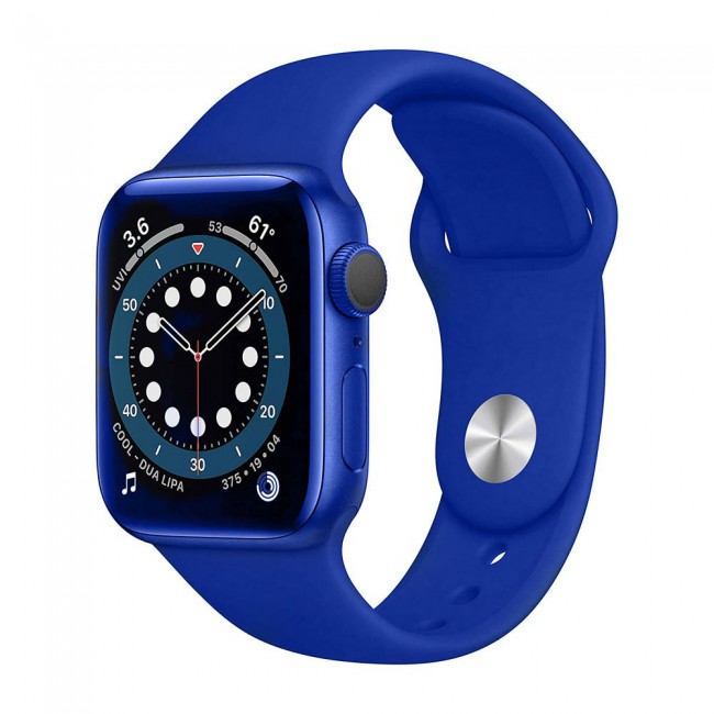 Margoun Apple Watch Series 6 GPS 44mm with Soft Silicone Band - Blue