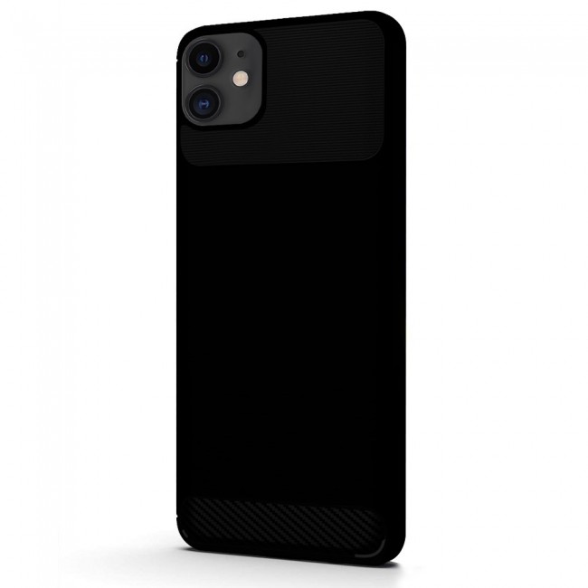 Apple iPhone 11 Carbon Fiber Case Cover – Black