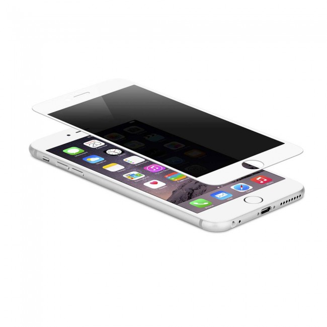 Apple iPhone 6 Plus and 6S Plus 3D Privacy Screen Protector Super Shieldz by Margoun - 2Pack White Edge