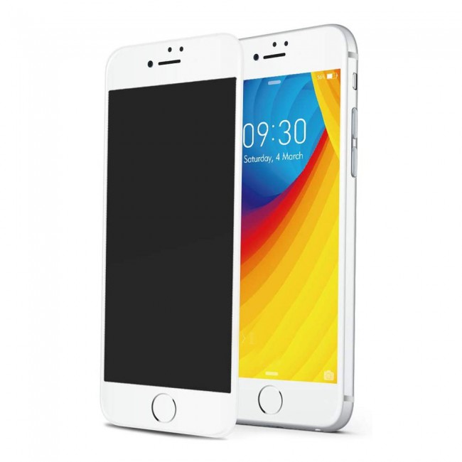 Apple iPhone 7 Plus and 8 Plus 3D Privacy Screen Protector Ultimate by Margoun - White Edge