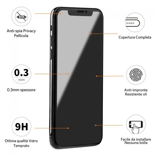 Apple iPhone XR Privacy Screen Protector Super Shieldz by Margoun - 2Pack