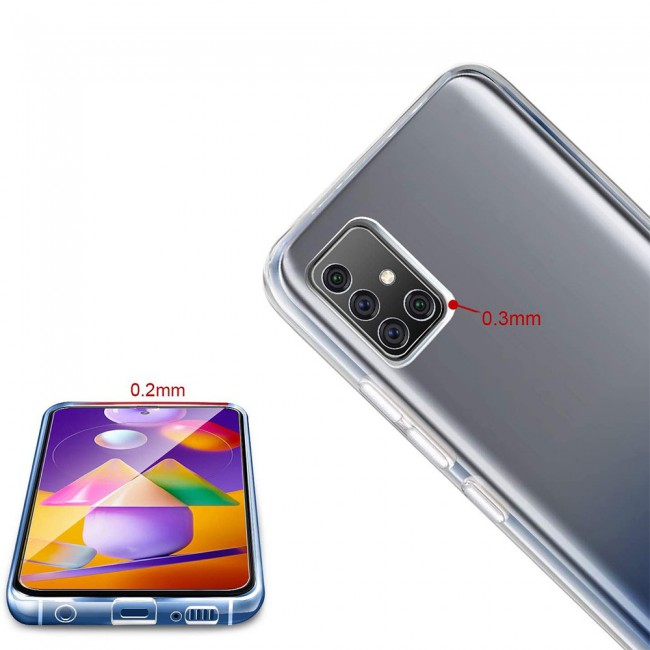 Clear Case Cover TPU for Samsung Galaxy M31s Proguard Case by Margoun