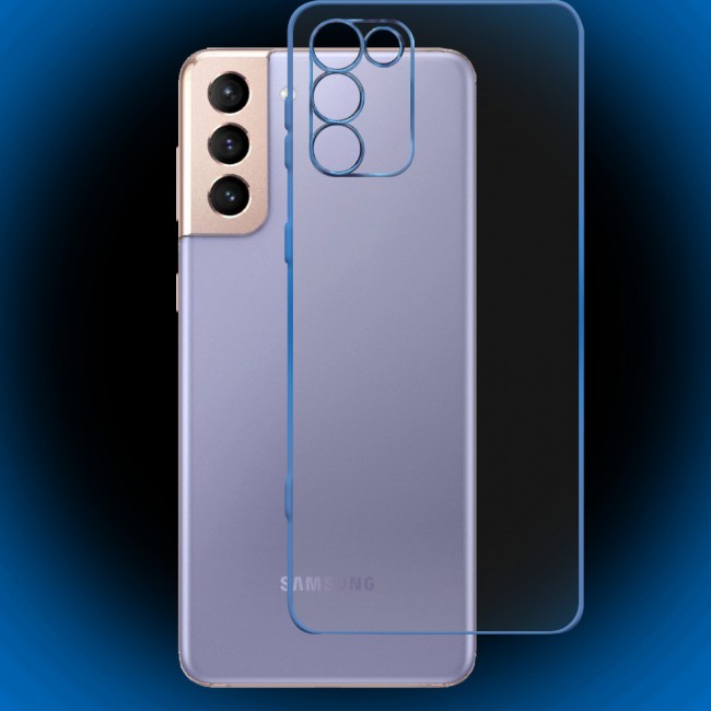 Margoun Clear Case Cover TPU for Samsung Galaxy S22 Plus - Blue Edge 