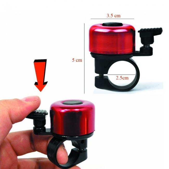 Margoun Cycle Bell Metal Handlebar Horn for Bicycle - Red