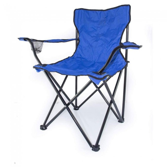 Foldable Camping Chair with Cup Holder Blue GSMprice