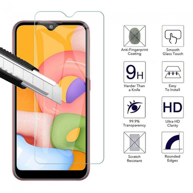 Samsung Galaxy A01 Tempered Glass 2 Pack Super Shieldz by Margoun - Clear