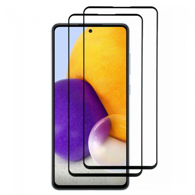 Samsung Galaxy A52 A52 5G 3D Tempered Screen Protector 2Pack Super Shieldz by Margoun - Black Edge