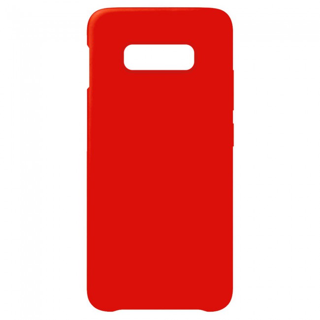 Samsung Galaxy S10e Silky Soft-Touch Finish Silicone Cover by Margoun - Red