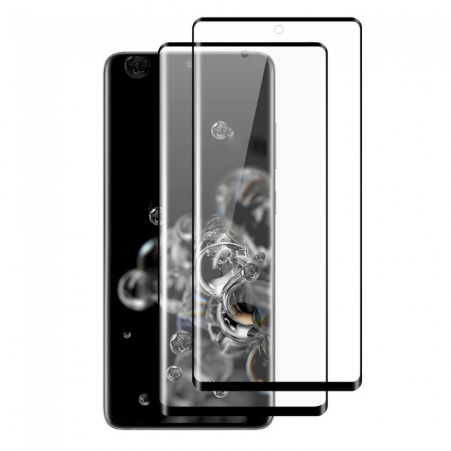 Samsung Galaxy S21 Plus 5G 2-Pack 3D Screen Protector Super Shieldz by Margoun - Black Edge