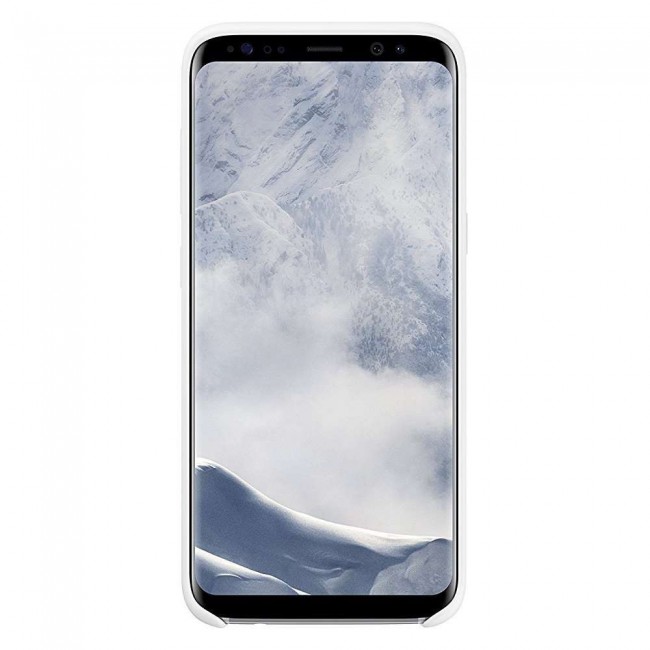 Samsung Galaxy S8 Plus Silky Soft-Touch Finish Silicone Cover by Margoun - White