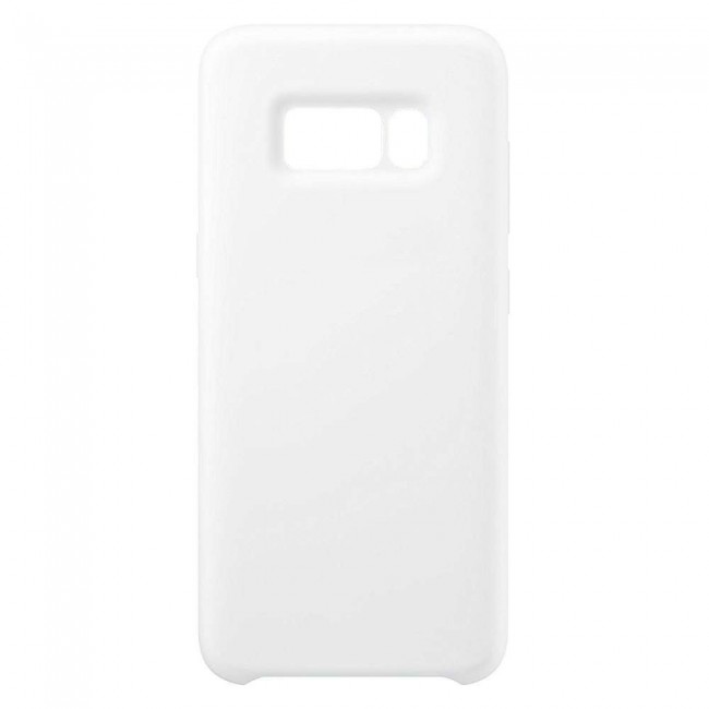Samsung Galaxy S8 Plus Silky Soft-Touch Finish Silicone Cover by Margoun - White