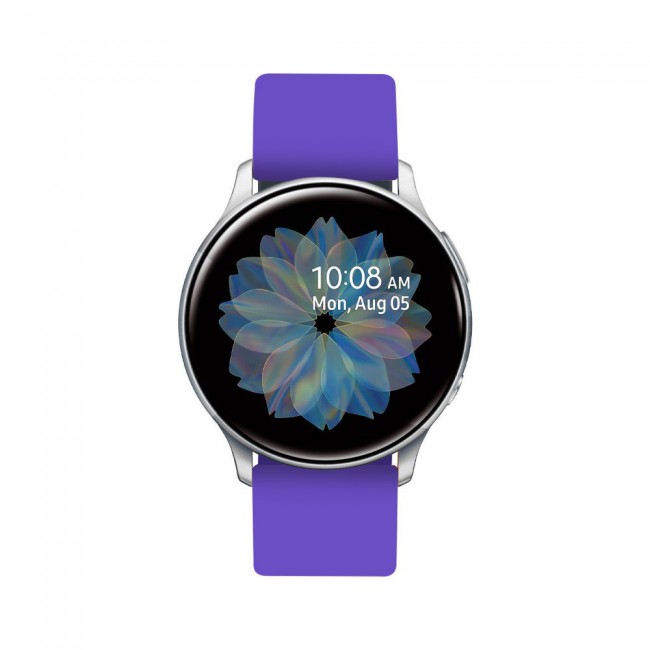 Samsung Galaxy Watch Band Active and Active 2 Soft Silicone Band 20mm Henlein Series by Margoun - Purple