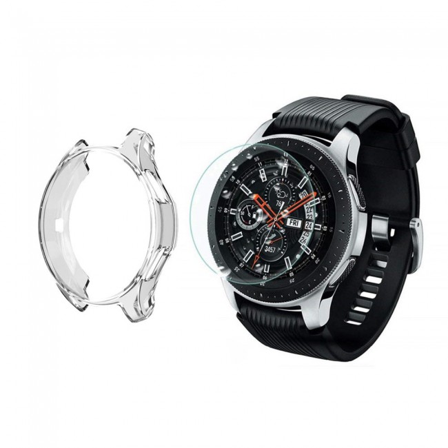 Samsung Gear S3 Frontier S3 Classic 2Pack Screen Protector and Clear TPU Cover by Margoun