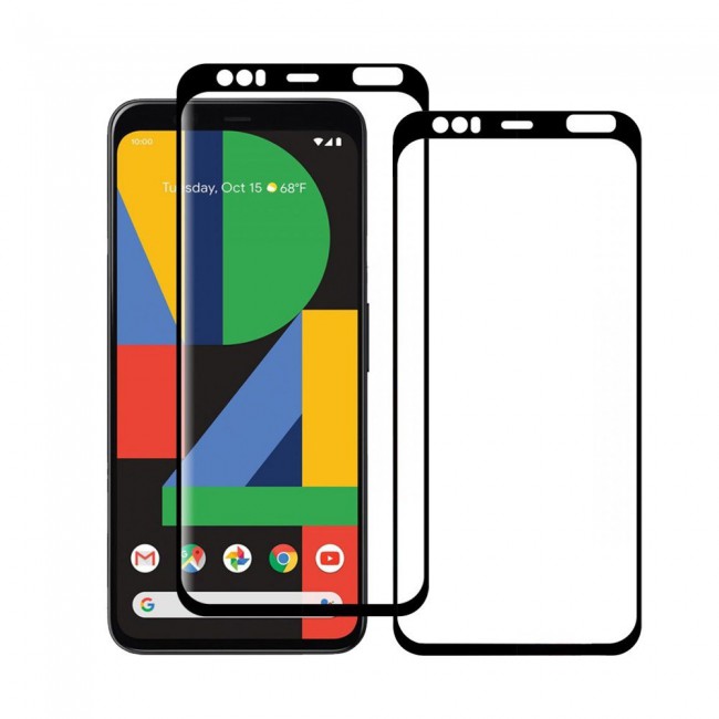 Google Pixel 4 XL Tempered 3D Glass 2-Pack Super Shieldz Margoun - Black Frame