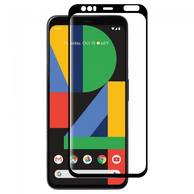 Google Pixel 4 XL Tempered 3D Screen Protector Grand Shieldz Margoun - Black Frame