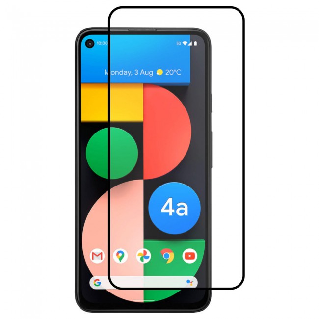Google Pixel 4a 5G Tempered 3D Screen Protector Ultimate Margoun - Black Frame