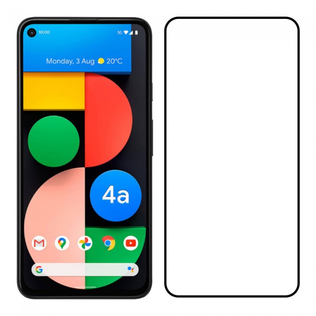Google Pixel 4a 5G Tempered 3D Screen Protector Ultimate Margoun - Black Frame