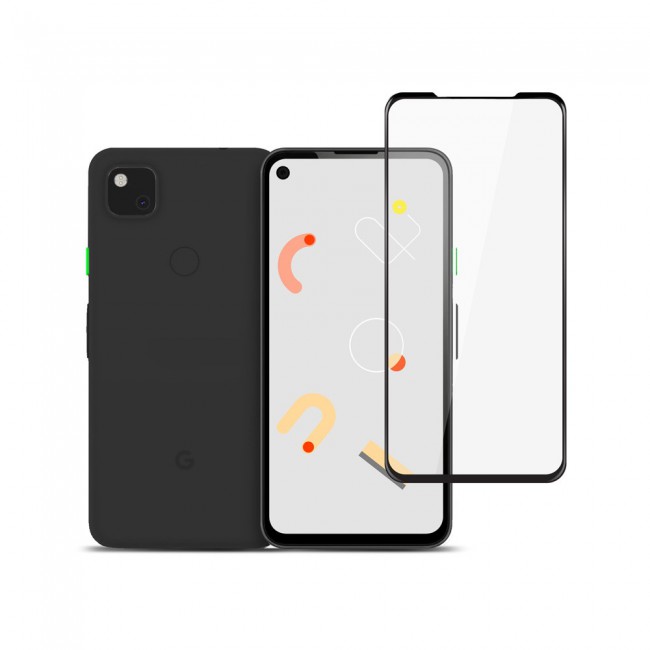 Google Pixel 4a 4G Tempered 3D Screen Protector Grand Shieldz Margoun - Black Frame