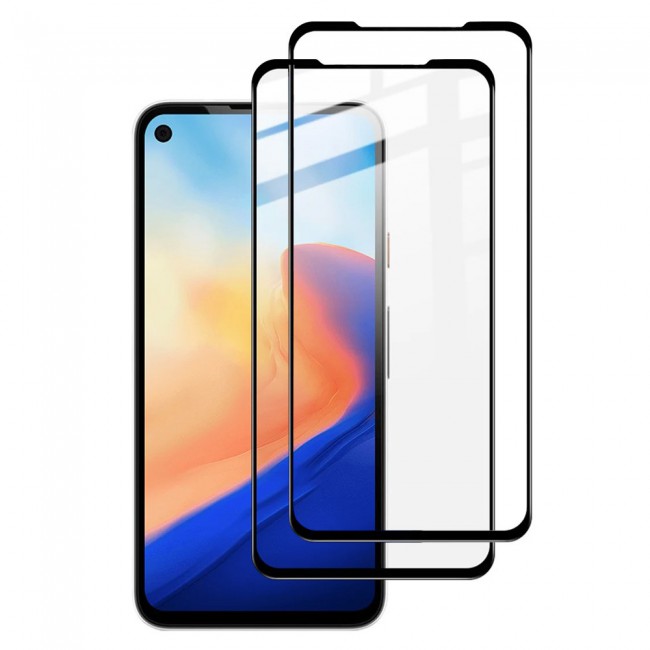 Google Pixel 4a 4G Tempered 3D Glass 2-Pack Super Shieldz Margoun - Black Frame