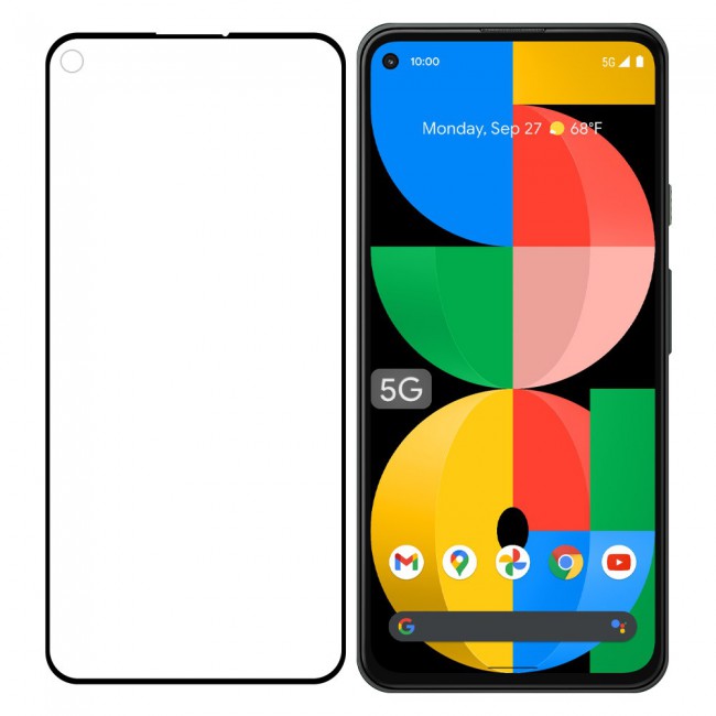 Google Pixel 5a 5G Tempered 3D Screen Protector Ultimate Margoun - Black Frame