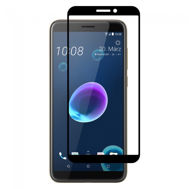 HTC Desire 12 Tempered Glass 3D Grand Shieldz Margoun - Black Frame