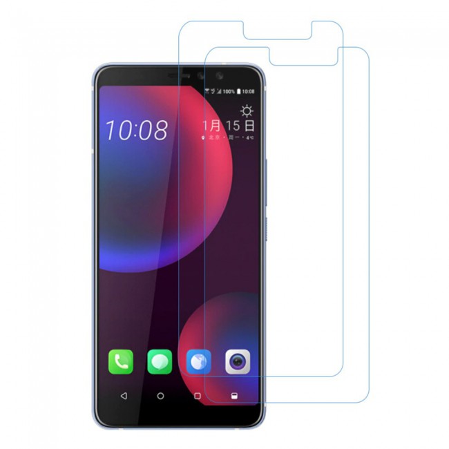 HTC U11 Eyes Tempered Glass 2 Pack Max Shieldz Margoun - Clear