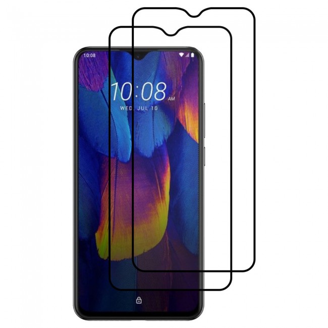 HTC Wildfire X Tempered Glass 3D 2 Pack Super Shieldz Margoun- Black Frame