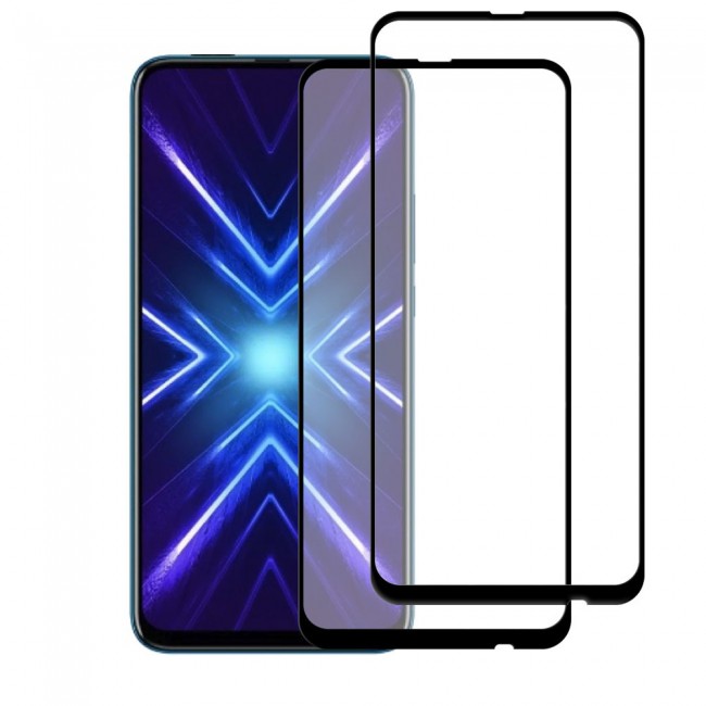 Honor 9X Tempered 3D Glass 2-Pack Super Shieldz Margoun- Black Frame